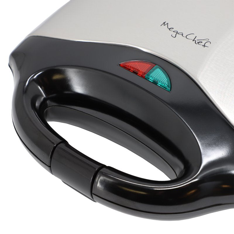 Compact Electric Nonstick Sandwich Maker - Black & Gray