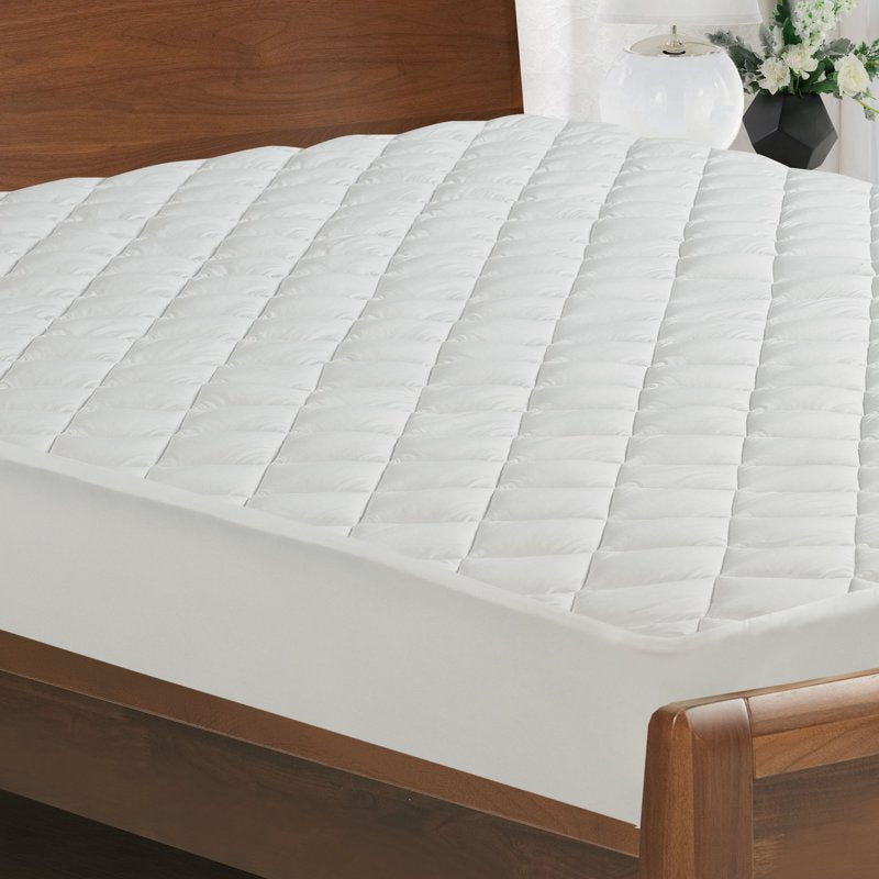 Full-Size All-In-One Moisture Wicking Mattress Pad - Hypoallergenic, Water-Resistant, Fitted with Stretch Sidewalls