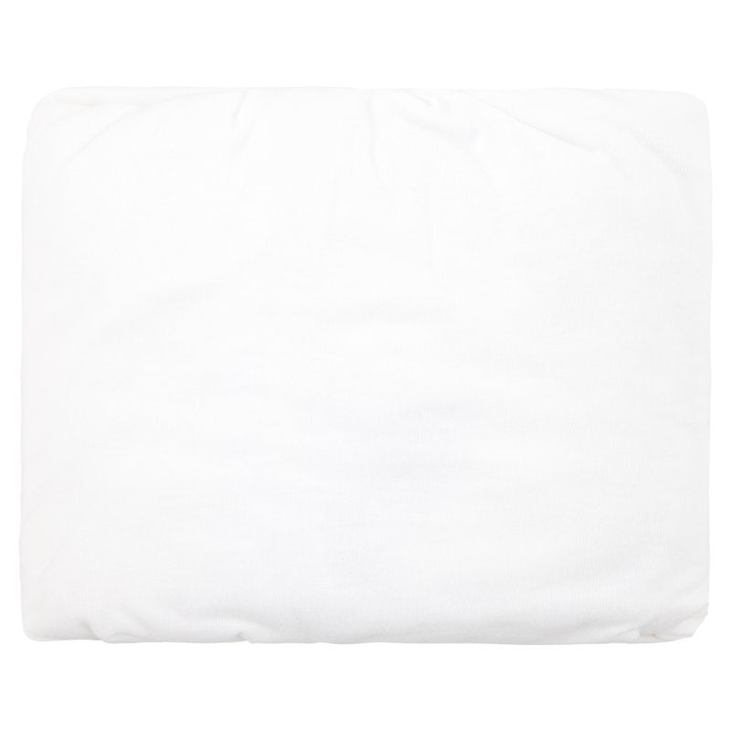 White Crib Sheet 28x52 Inches - Soft Breathable Cotton Jersey Fitted Bedding