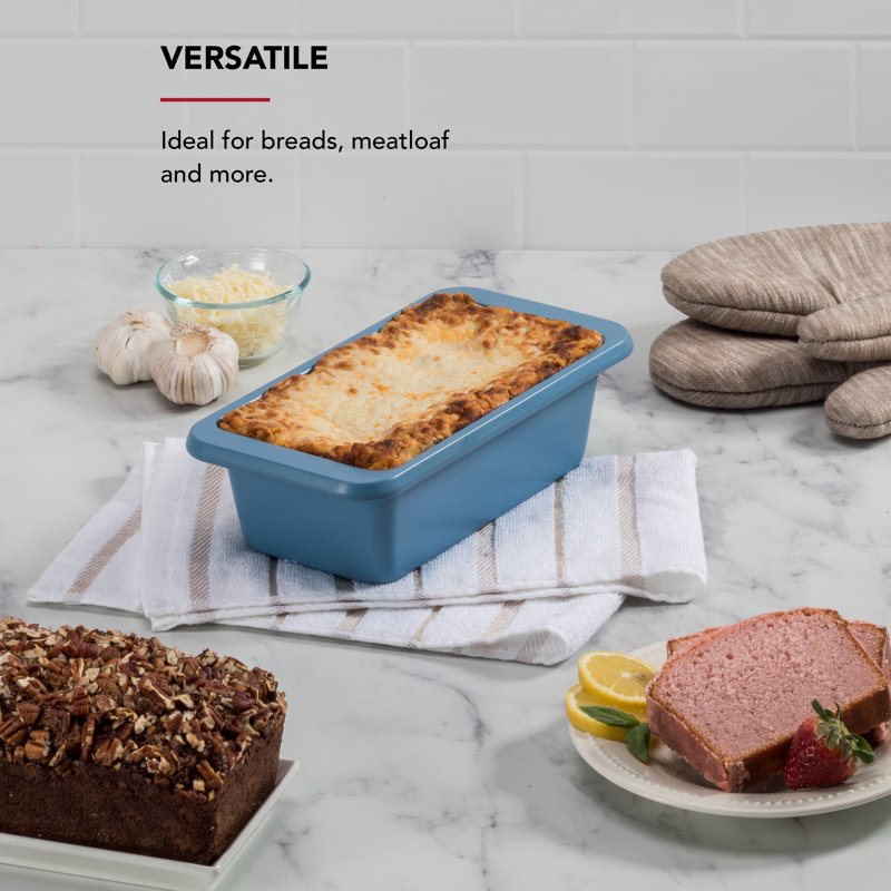 Nonstick 9x5-Inch Bread Loaf Pan - Blue Velvet