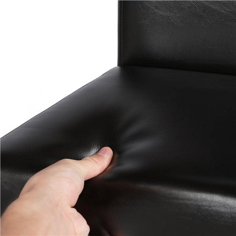 High Back Padded Tufted Dining Chairs Set of 4 - Black