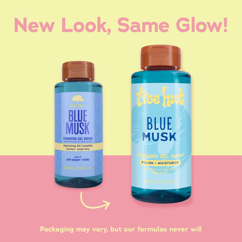 Blue Musk Foaming Gel Body Wash - 18 fl oz, Hydrating Cleanser