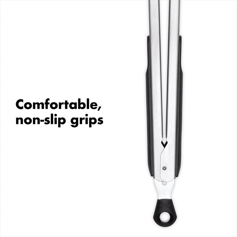 Stainless Steel 12-Inch Locking Food Tongs - Durable & Easy Gripping