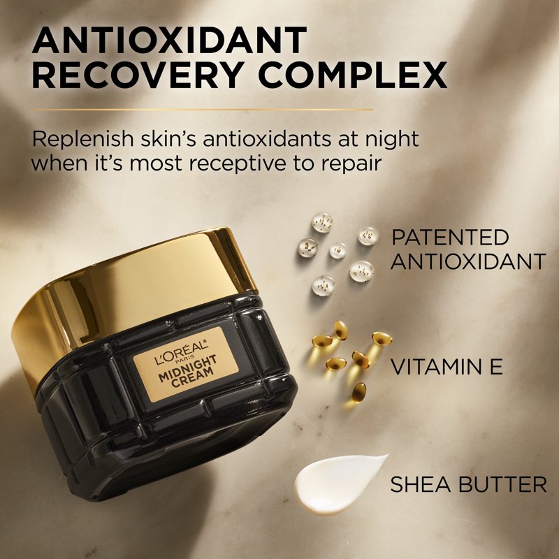 Anti-Aging Night Face Cream with Antioxidants, 1.7 oz