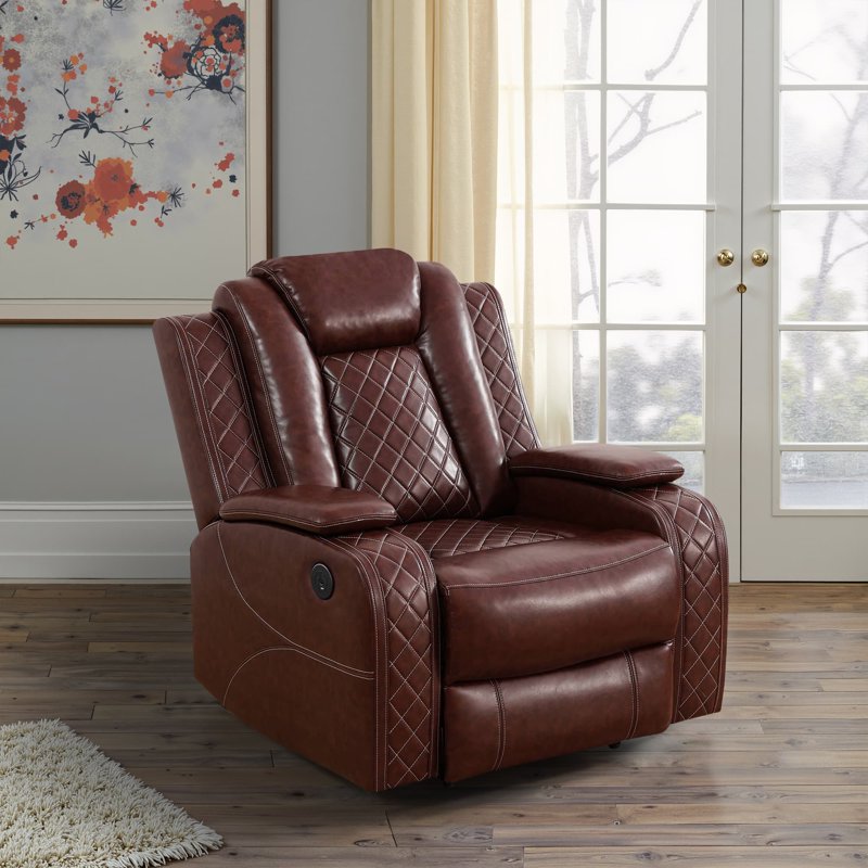 Electric Recliner Chair with USB Charging & Adjustable Backrest