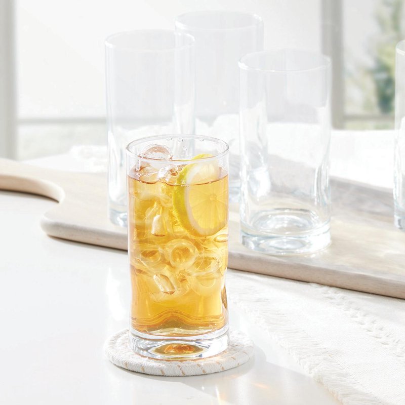 16.7 oz Glass Drinkware Set - 4-Piece Clear Drinking Glasses