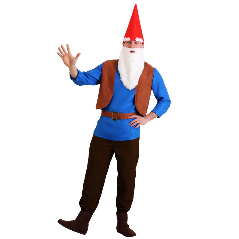 Men's Gnome Costume - Small - Garden Gnome Dress Up Outfit