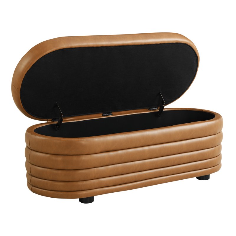 Modern Storage Ottoman with Hidden Compartment - Multiple Colors
