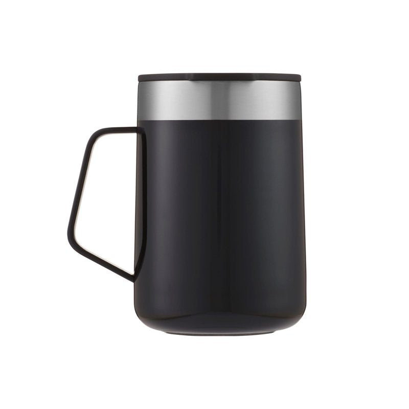 14oz Stainless Steel Mug with Handle - Licorice Color