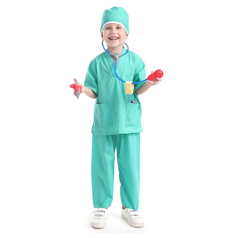 Kids Surgeon Role Play Costume Set - Halloween Dress Up, S