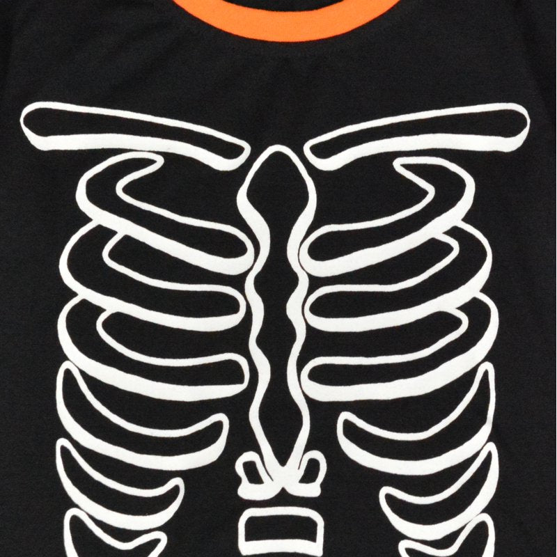 Glow in the Dark Skeleton Pajamas Set for Toddlers - 2T Skeleton Outline Print Halloween Sleepwear
