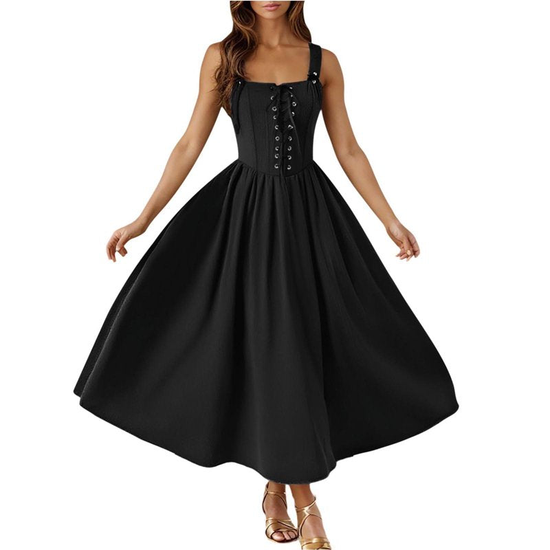 Women Lace Up Renaissance Dress S - Victorian Victorian Gothic Halloween Gown