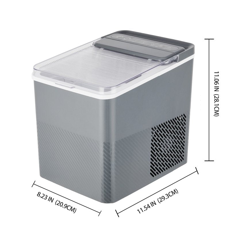 Countertop Ice Maker - 26 lbs/Day, Quick Ice Cycle, Soothing Grey