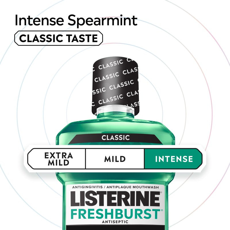 Freshburst Antiseptic Mouthwash, Spearmint Oral Rinse, 500 mL