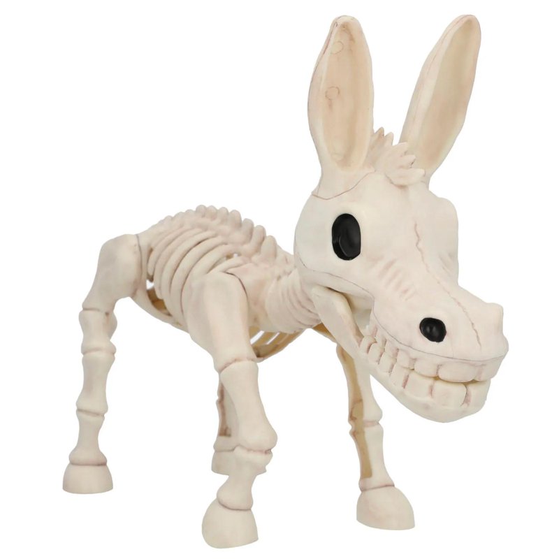Standing Donkey Skeleton Halloween Decoration - Tabletop Spooky Decor