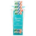 Dinosaur Disposable Plastic Cups with Lids & Straws - 8 Count
