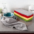 100% Cotton Kitchen Towels Set - Checked Weave, 8 Pack, 16"x28"