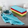 100% Cotton Kitchen Towels Set - Modern Circle Pattern, 8 Pack