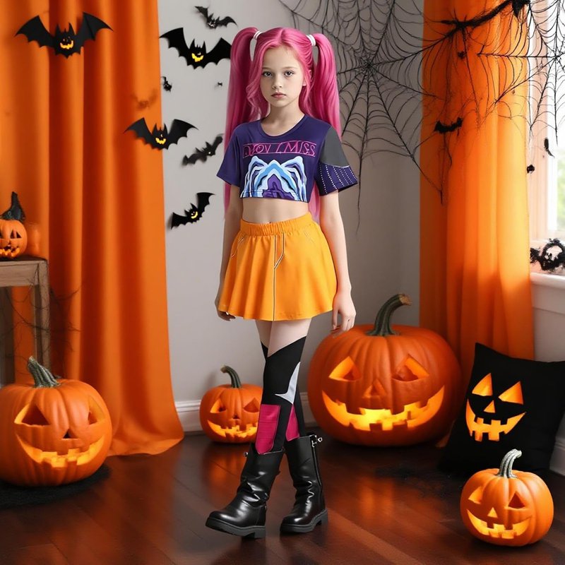 Halloween Anime Cosplay Costume Set for Girls - 110cm Variation
