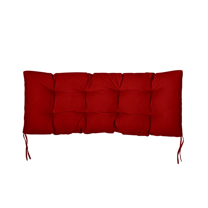 Crimson Tufted Bench Cushion - 37 in x 17 in x 2 in