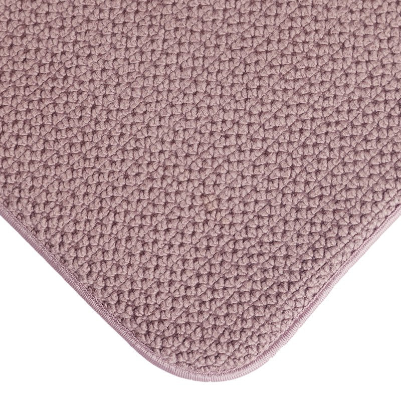 Memory Foam Cotton Bath Rug - Violet Gem, 20x34 Inch, Non-Slip