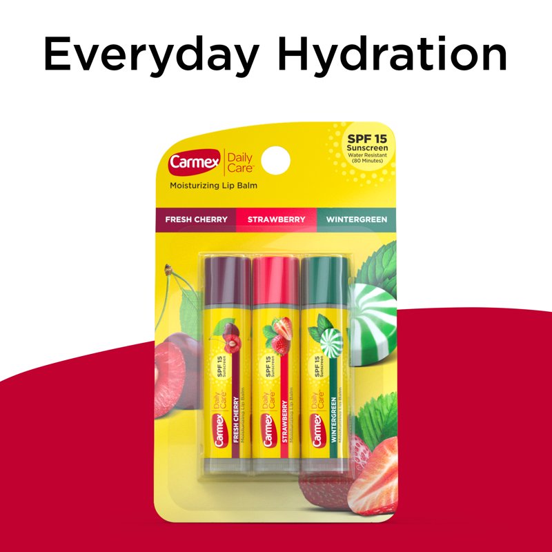 Moisturizing Lip Balm Sticks with SPF 15 - Flavored Sunscreen Protection