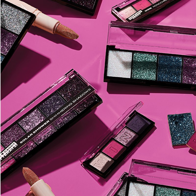 Glitter Eyeshadow Palette, 5-Shade Long-Lasting Shimmer Makeup Set