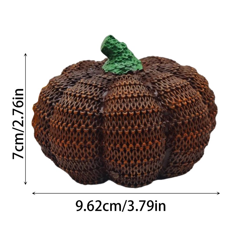Halloween Pumpkin Decorations 2 Pack - Artificial Fall Ornaments 2.7x3.8 Inch K