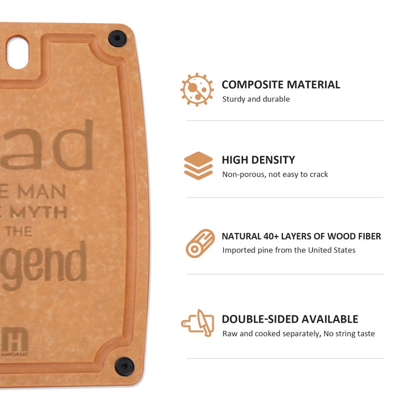Eco-Friendly Composite Cutting Board Set - 2 Pack, Dad