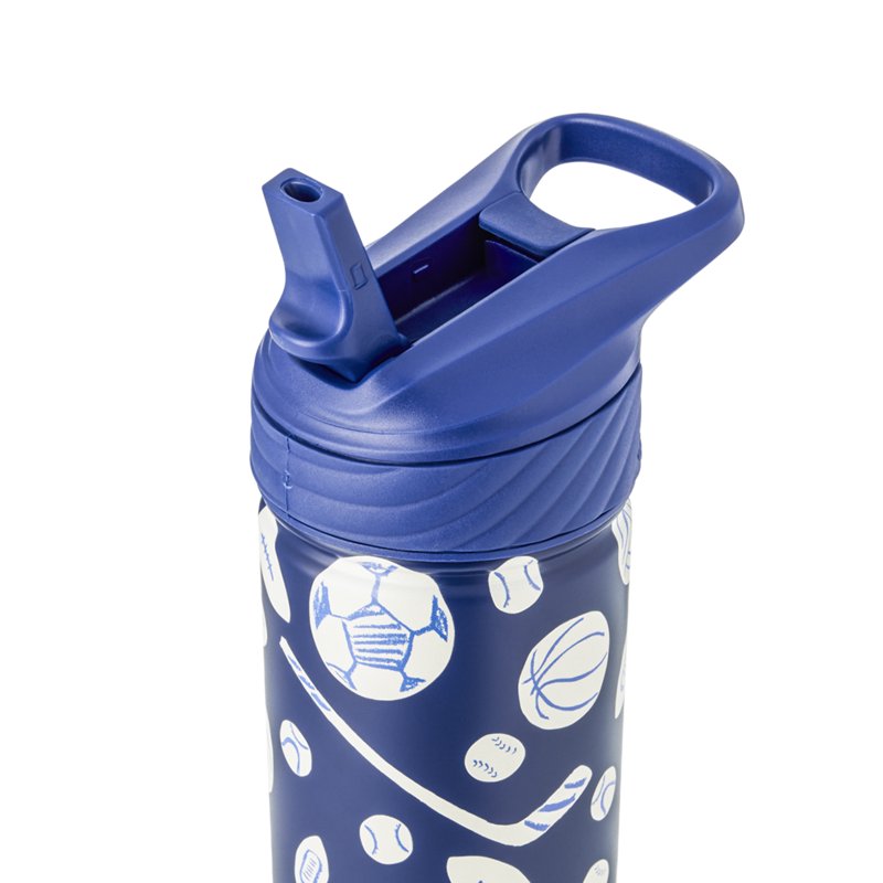 26oz Stainless Steel Ranger Water Bottle with Easy Sip Straw - Blue Sport