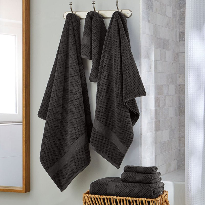 Better Homes & Gardens Soft Cotton Popcorn Textured Hand Towel - Grey Shadow