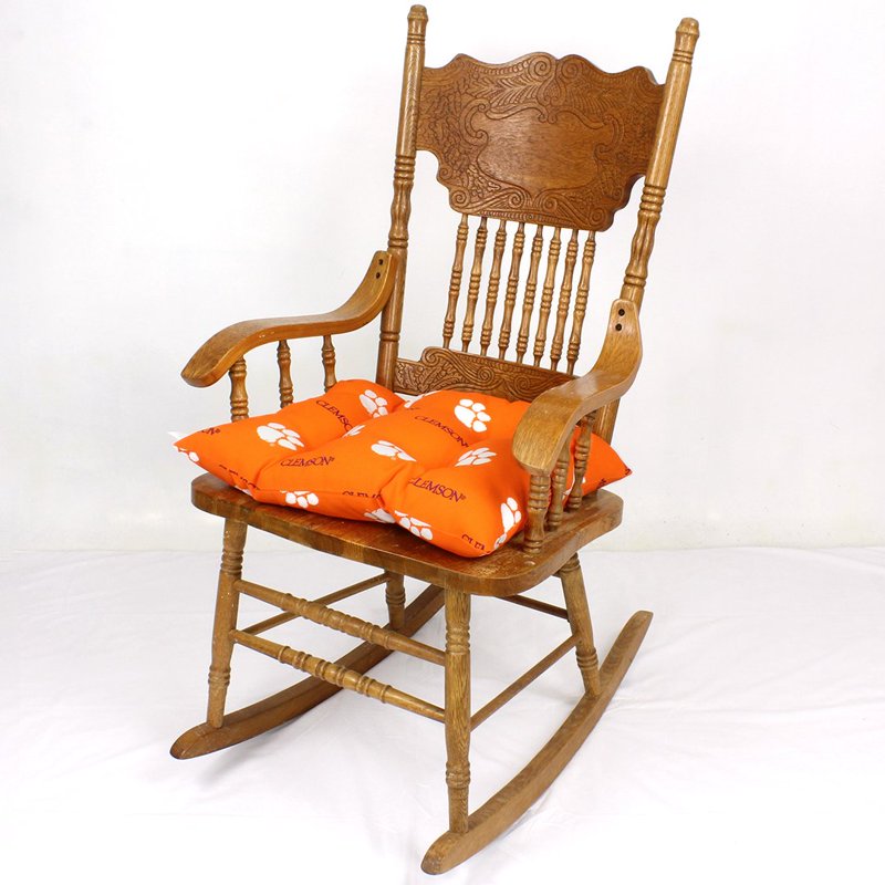 Clemson Tigers Rocker Pad Chair Cushion - 20x16x3 inches