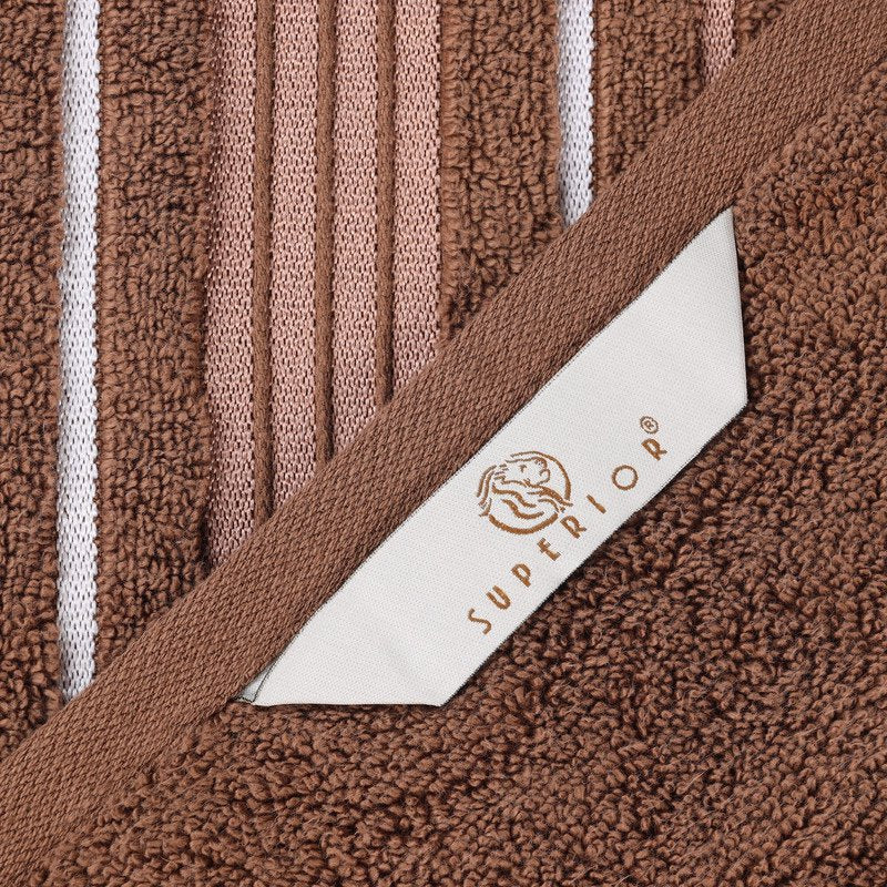 Face Towel 12-Pack - Chocolate Zero Twist Cotton Washcloths with Loop - Soft & Absorbent