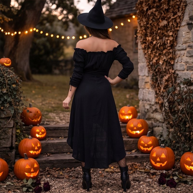 Women’s Gothic Vampire Costume Dress Strapless Renaissance Halloween Cosplay L
