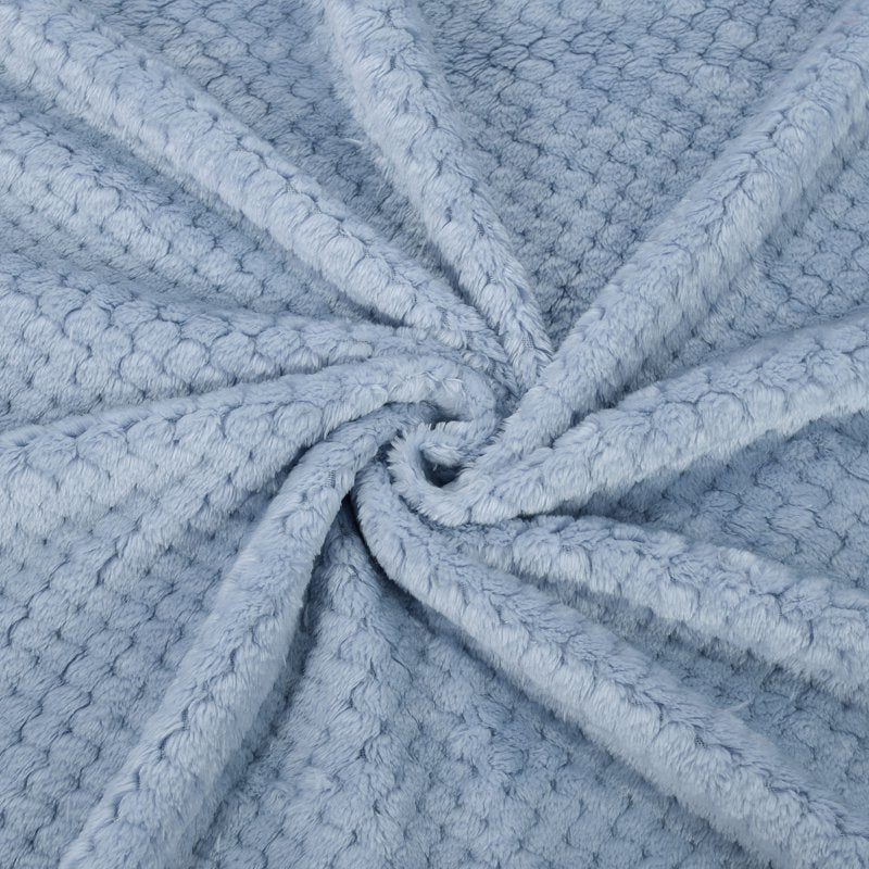 Flannel Fleece Velvet Blanket - 60x78 Inches Smoked Blue