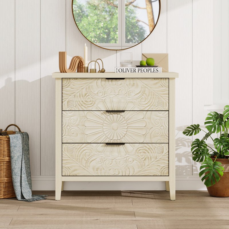 3 Drawer Storage Cabinet - Timeless Farmhouse Style