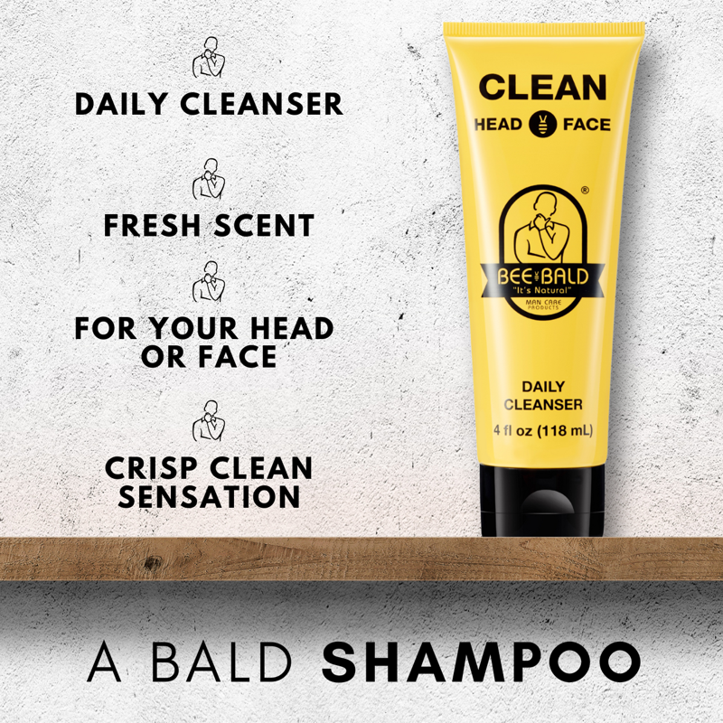 Daily Head & Face Cleanser for Bald Care - 4 fl oz