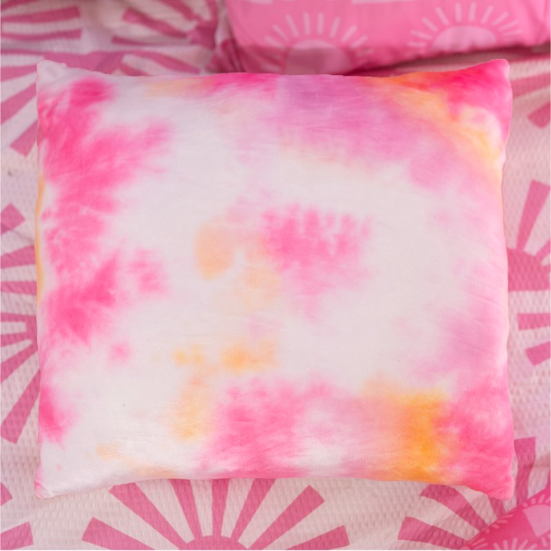 2 Pack 18x18 Tie Dye Squishy Decorative Throw Pillow - Vibrant Boho Style