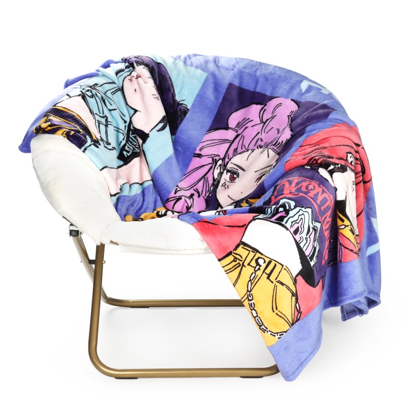Kids Silk Touch Blanket - KPOP Demon Hunters Huntirx Trio, Purple, 62 x 90 Inches