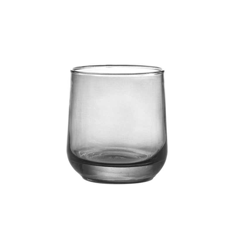 16-Piece Smoke Drinkware Set - Elegant Glass Tumblers & Coolers
