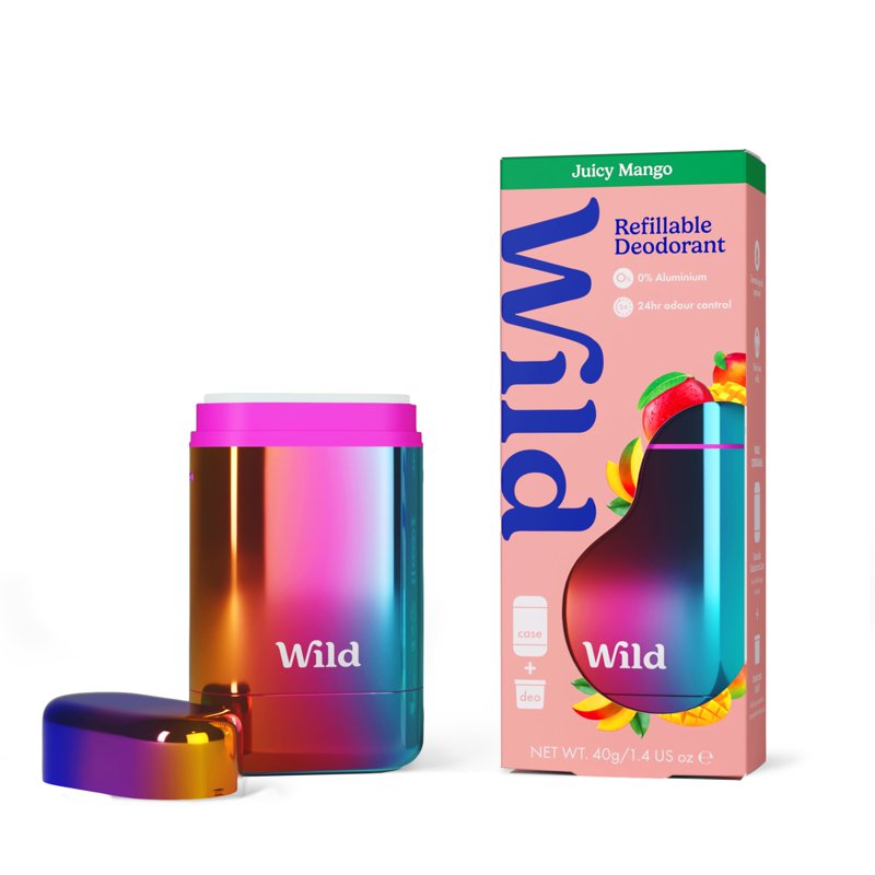 Refillable Natural Deodorant Starter Kit with Reusable Chrome Case
