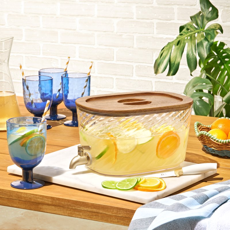 16-Ounce Acrylic Goblet Wine Colorblock Set - Multi-Color