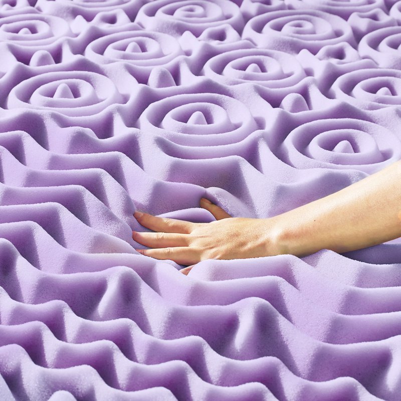 Queen 3-Inch 5-Zone Memory Foam Mattress Topper with Lavender Infusion