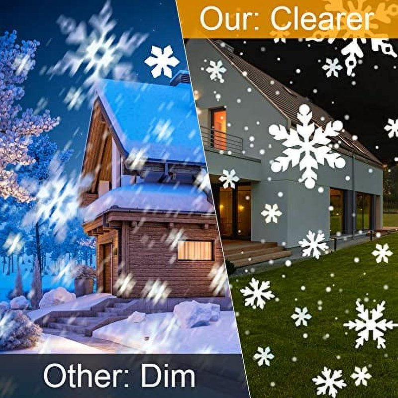 Morttic A-Flower Snow Light Snowflake Projector - Black Outdoor Christmas & Holiday Decor