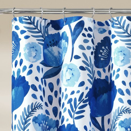Lush Decor Poppy Garden Shower Curtain, Yellow & White, 72" x 72"