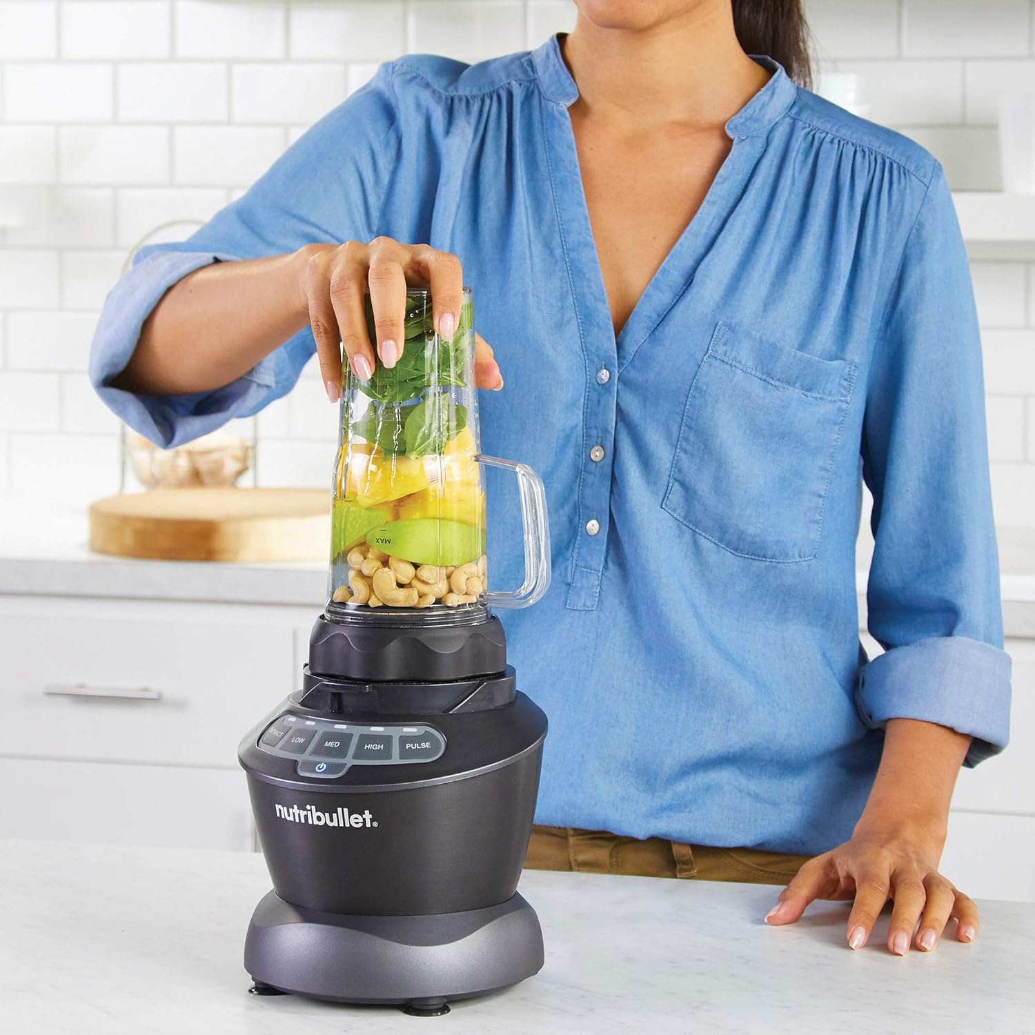 Nutribullet Full-Size Blender Combo 1200W - Powerful Dark Gray Kitchen Appliance