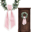Regine Switzerland Easter Wreath Bows - Pink Buffalo Plaid Ribbon Bowknot for Front Door Decor