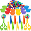Skiennix Fine Motor Skills Handy Scooper Set - 142 Pieces for Early Education & Sensory Play