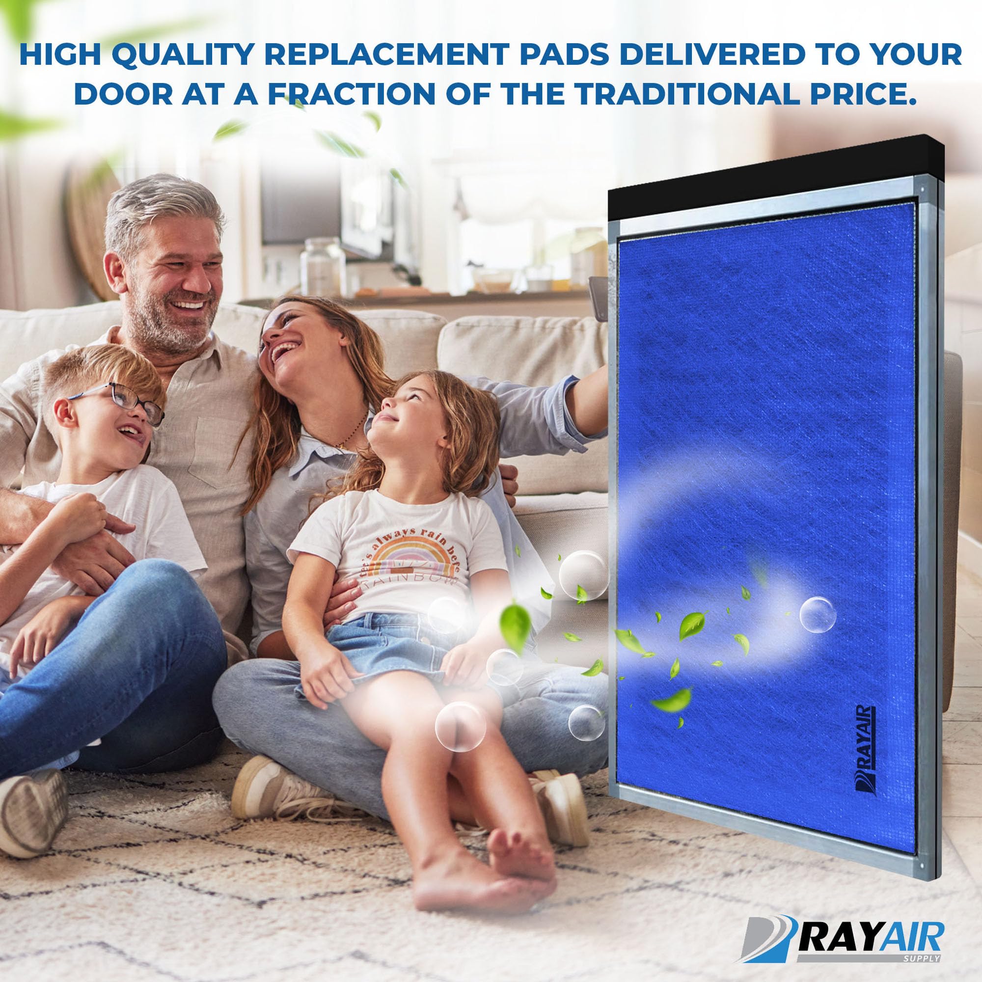 RayAir Supply 20x25 Replacement Filter Pads Compatible with Dynamic Air Cleaner 20X25 Refill (3 Pack), Made in USA