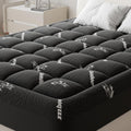Sweetcrispy Ultra Soft Mattress Topper - Twin Size Bamboo Pillow Top for Cooling & Back Pain Relief | Black